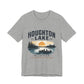Houghton Lake Michigan Sunset Canoe T-Shirt — "Life Is Better at the Lake"