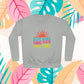 Good Vibes Sweatshirt — "Blue Skies Good Days" Retro Sun Crewneck, Sizes S–3XL