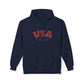 USA EST.1776 Hoodie — Retro Patriotic Fleece Pullover, Sizes S–5XL