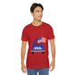 Patriotic USA Tee — Vintage Truck with American Flag & Fireworks, Sizes S–3XL