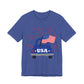 Patriotic USA Tee — Vintage Truck with American Flag & Fireworks, Sizes S–3XL