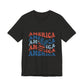 America Peace Sign T-Shirt — Retro Patriotic 4th of July Tee, Sizes XS–4XL