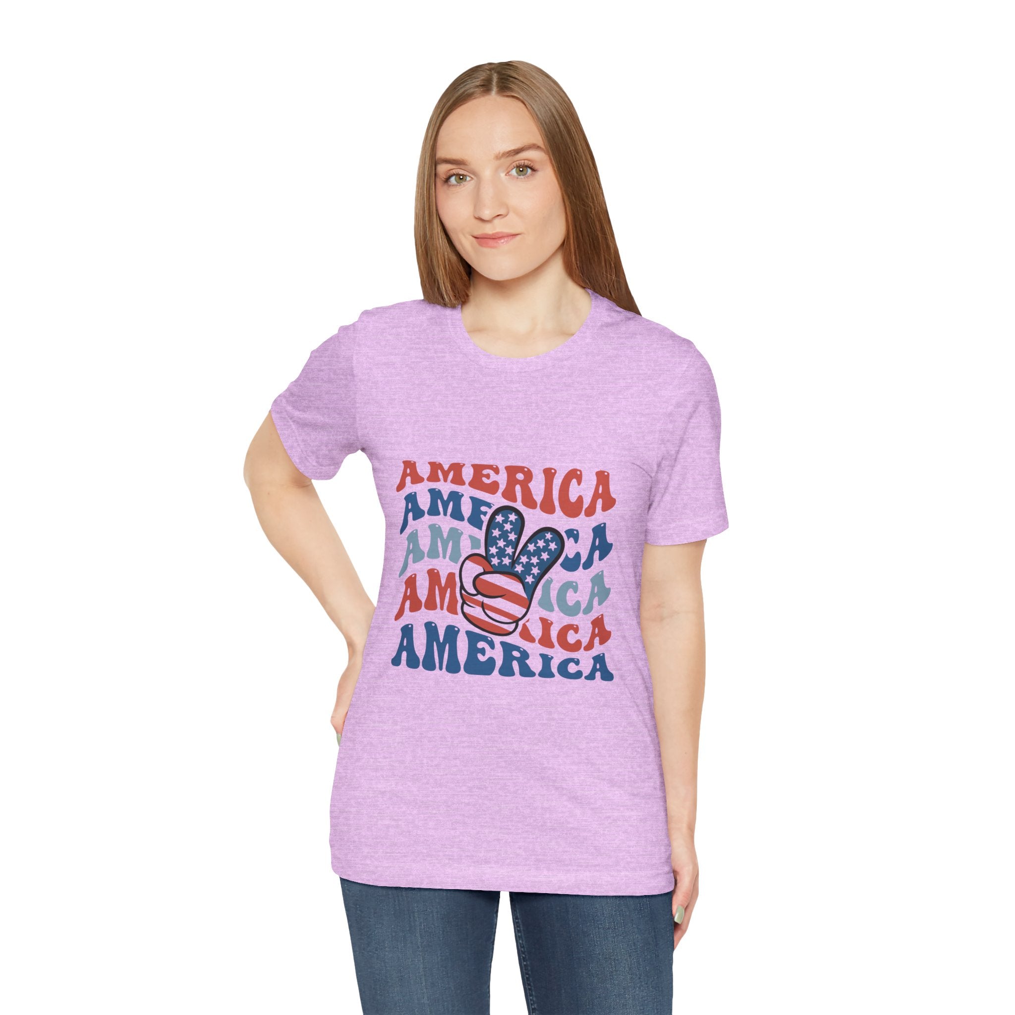 America Peace Sign T‑Shirt – Retro Patriotic 4th of July Tee