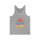 Good Vibes Tank Top — "Blue Skies Good Days" Retro Sun Graphic, Sizes XS–2XL