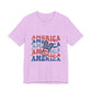 America Peace Sign T-Shirt — Retro Patriotic 4th of July Tee, Sizes XS–4XL
