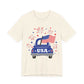 Patriotic USA Tee — Vintage Truck with American Flag & Fireworks, Sizes S–3XL