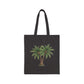 Palm Tree Canvas Tote Bag — Tropical Cotton Eco Tote, 15" x 16"