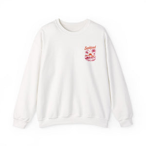 Sunkissed Beach Crewneck Sweatshirt — Retro Surf Graphic Pullover, Sizes S–5XL