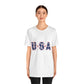 USA Stars Patriotic T-Shirt — Red, White & Blue Fourth of July Tee, Sizes XS–4XL