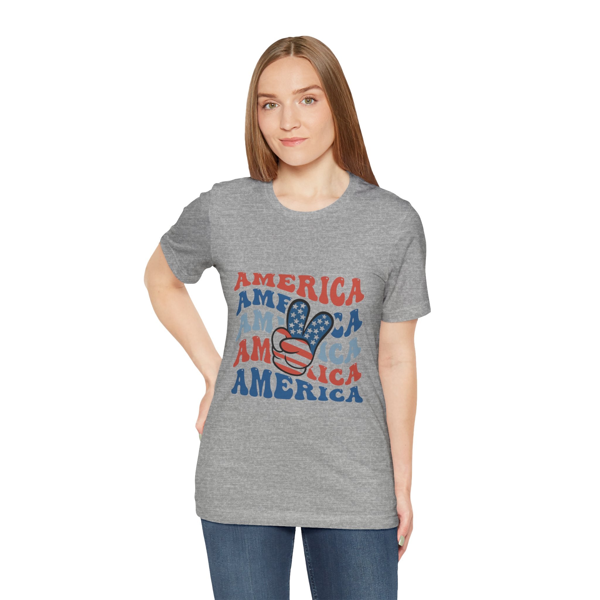 America Peace Sign T‑Shirt – Retro Patriotic 4th of July Tee