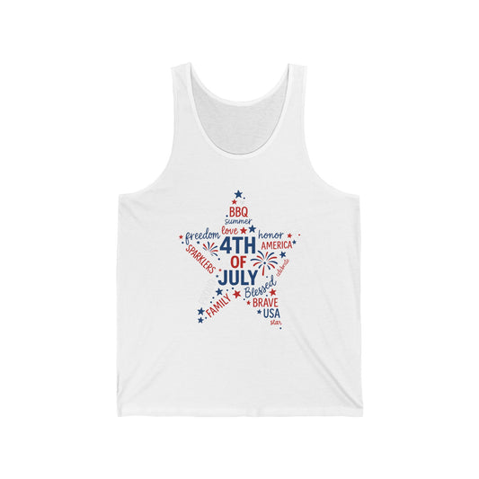 America Peace Sign Tank Top — Bella+Canvas Unisex Jersey Tank, Sizes XS–2XL
