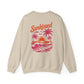 Sunkissed Beach Crewneck Sweatshirt — Retro Surf Graphic Pullover, Sizes S–5XL