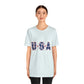 USA Stars Patriotic T-Shirt — Red, White & Blue Fourth of July Tee, Sizes XS–4XL