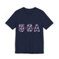 USA Stars Patriotic T-Shirt — Red, White & Blue Fourth of July Tee, Sizes XS–4XL