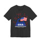 Patriotic USA Tee — Vintage Truck with American Flag & Fireworks, Sizes S–3XL
