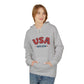 USA EST.1776 Hoodie — Retro Patriotic Fleece Pullover, Sizes S–5XL