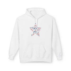 4th of July Star Hoodie — Patriotic USA Star Graphic Pullover, Sizes S–5XL