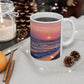 Sunset Photo Ceramic Mug — Coastal Glossy Print, 11oz & 15oz