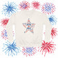 4th of July Star Sweatshirt — Americana Word Art Crewneck, Sizes S–3XL