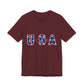 USA Stars Patriotic T-Shirt — Red, White & Blue Fourth of July Tee, Sizes XS–4XL