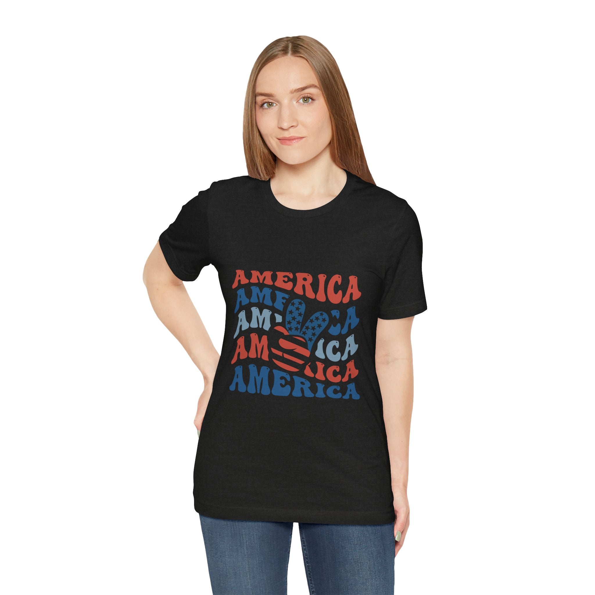 America Peace Sign T‑Shirt – Retro Patriotic 4th of July Tee