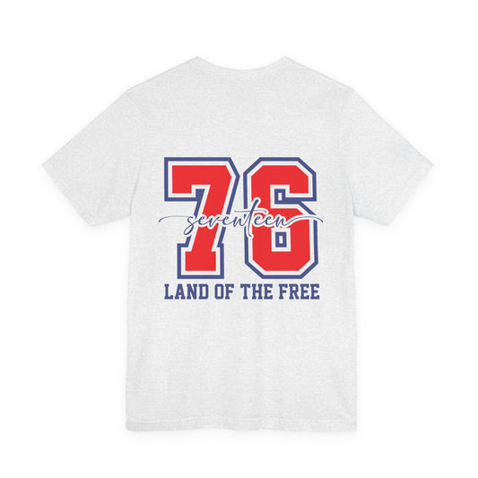 1776 America Graphic Tee — Land of the Free Patriotic T-Shirt, Sizes S–3XL