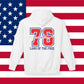 America 1776 Hoodie — '76 Land of the Free Patriotic Pullover, Sizes S–5XL