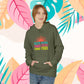Good Vibes Hoodie — "Blue Skies Good Days" Retro Sun Pullover, Sizes S–5XL
