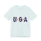 USA Stars Patriotic T-Shirt — Red, White & Blue Fourth of July Tee, Sizes XS–4XL