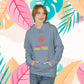 Good Vibes Hoodie — "Blue Skies Good Days" Retro Sun Pullover, Sizes S–5XL