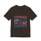 America Peace Sign T-Shirt — Retro Patriotic 4th of July Tee, Sizes XS–4XL