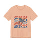 America Peace Sign T-Shirt — Retro Patriotic 4th of July Tee, Sizes XS–4XL