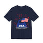 Patriotic USA Tee — Vintage Truck with American Flag & Fireworks, Sizes S–3XL