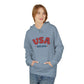 USA EST.1776 Hoodie — Retro Patriotic Fleece Pullover, Sizes S–5XL