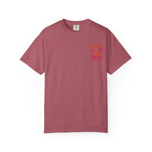 Sunkissed Sunset T-Shirt — Garment-Dyed Retro Beach Graphic Tee, Sizes S–4XL