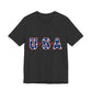 USA Stars Patriotic T-Shirt — Red, White & Blue Fourth of July Tee, Sizes XS–4XL