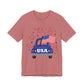 Patriotic USA Tee — Vintage Truck with American Flag & Fireworks, Sizes S–3XL