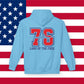 America 1776 Hoodie — '76 Land of the Free Patriotic Pullover, Sizes S–5XL
