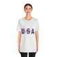 USA Stars Patriotic T-Shirt — Red, White & Blue Fourth of July Tee, Sizes XS–4XL