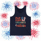 Flip Flops Fireworks Freedom Tank Top — 4th of July Summer Graphic Tank, Sizes XS–2XL