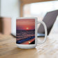 Sunset Photo Ceramic Mug — Coastal Glossy Print, 11oz & 15oz