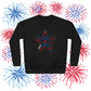4th of July Star Sweatshirt — Americana Word Art Crewneck, Sizes S–3XL