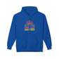 Good Vibes Hoodie — "Blue Skies Good Days" Retro Sun Pullover, Sizes S–5XL