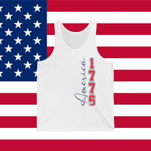 America 1776 Tank Top — '76 Land of the Free Patriotic Tank, Sizes XS–2XL