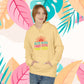 Good Vibes Hoodie — "Blue Skies Good Days" Retro Sun Pullover, Sizes S–5XL