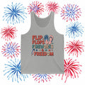 Flip Flops Fireworks Freedom Tank Top — Patriotic 4th of July Summer Graphic Tank
