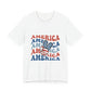 America Peace Sign T-Shirt — Retro Patriotic 4th of July Tee, Sizes XS–4XL