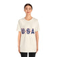 USA Stars Patriotic T-Shirt — Red, White & Blue Fourth of July Tee, Sizes XS–4XL