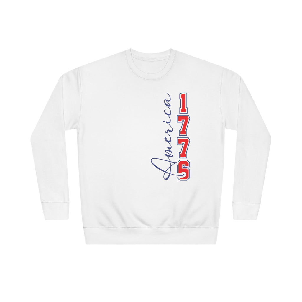America 1776 Crewneck Sweatshirt – 76 Land of the Free Patriotic Pullover