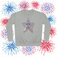 4th of July Star Sweatshirt — Americana Word Art Crewneck, Sizes S–3XL